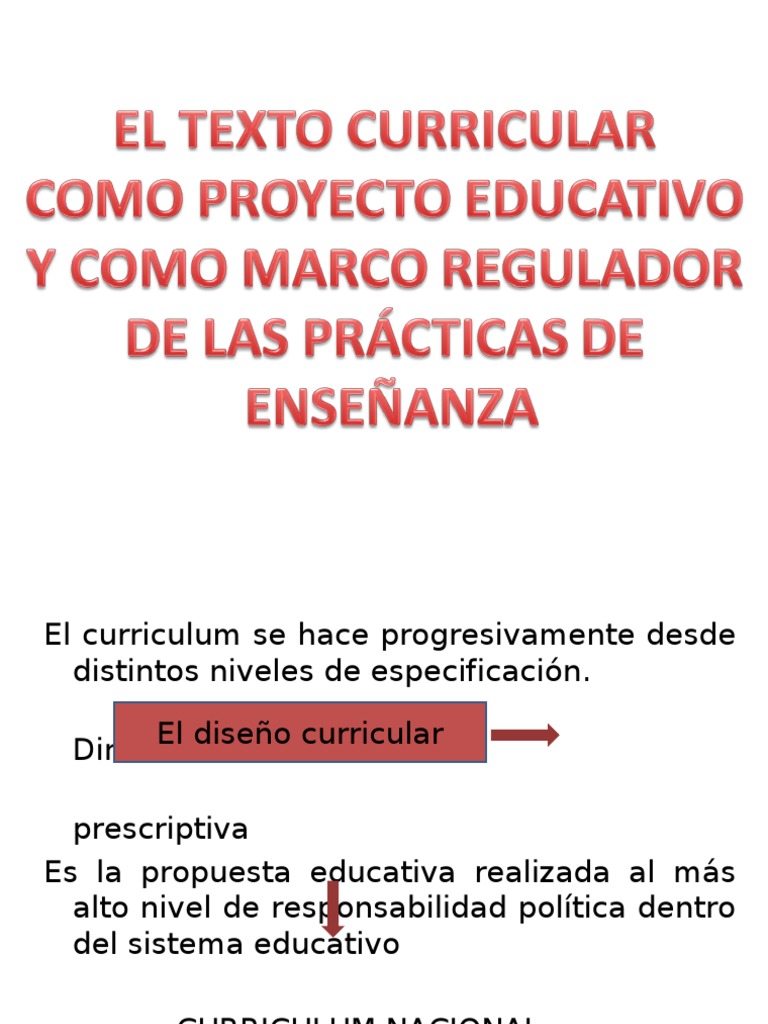 Diseño y Desarrollo del Curriculum Educativo | PDF | Plan de estudios ...