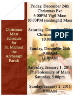 Christmas Schedule