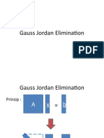 Gauss Jordan Elimination