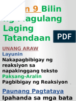 Filipino Yunit 1 Aralin 9 Day 1