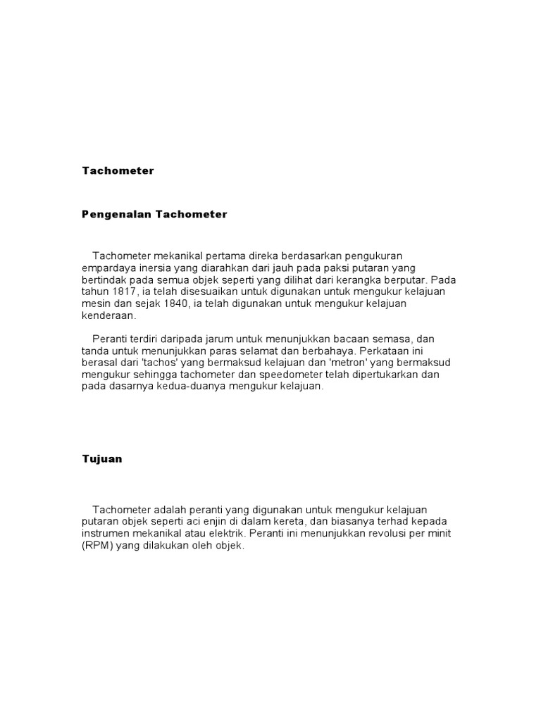 Tachometer Folio Ete  PDF