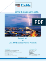 Power Control & Engineering Ltd. Price List