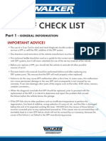 DPF Check List: Part 1