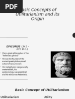 Basic Concepts of Utilitarianism and Its Origin