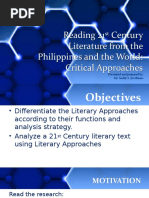 Reading 21 Century Literature From The Philippines and The World: Critical Approaches