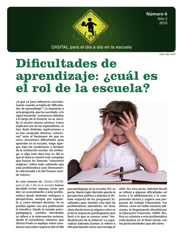Dificultades de Aprendizaje en la Escuela | PDF | Relaciones personales ...