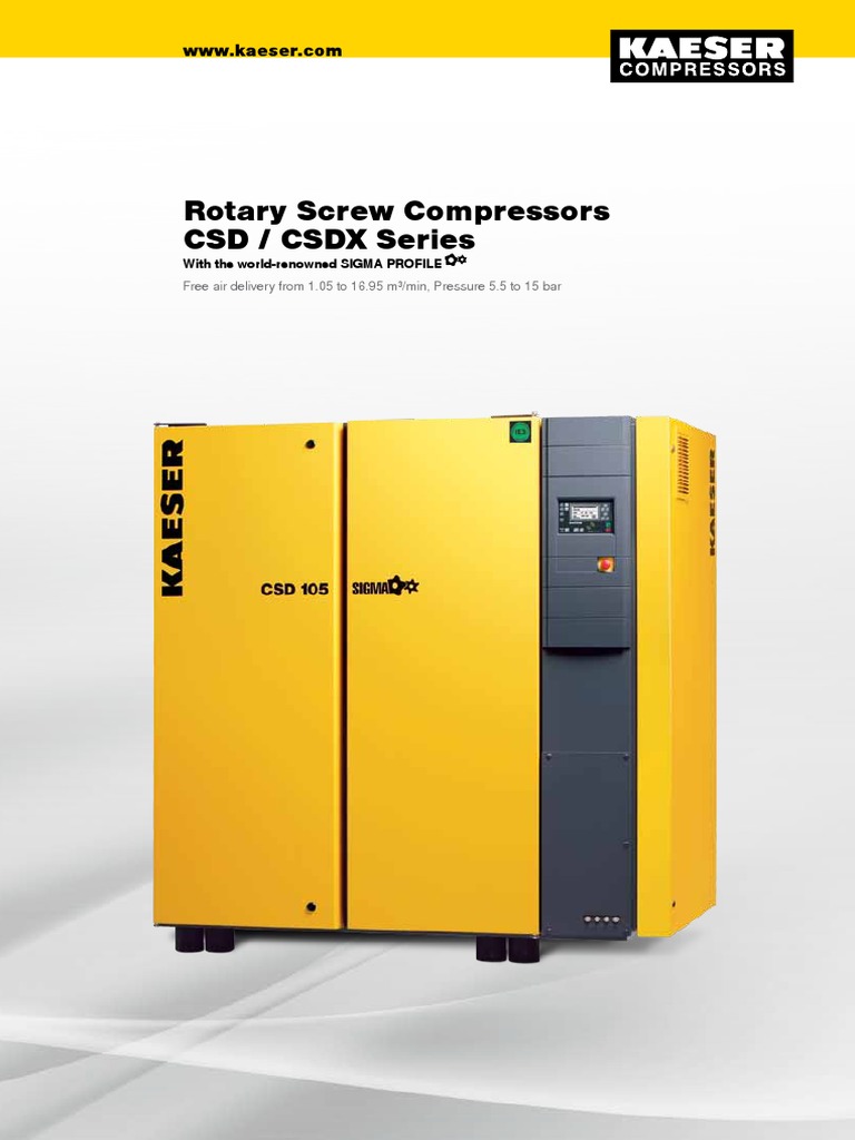CSD/CSDX Series Rotary Screw Compressors | PDF | Clothes Dryer ...