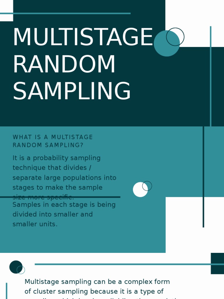 Understanding Multistage Random Sampling | PDF | Sampling (Statistics ...