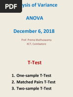 ANOVA For Class - Dec 6, 2018