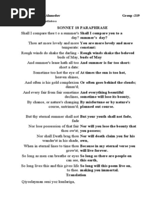 SONNET 18