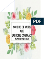 Scheme of Work Exercise Contract: Form 5Sk Year 2020