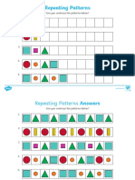 T N 193 Repeating Pattern Activity Sheets Shapes and Colours - Ver - 6 PDF