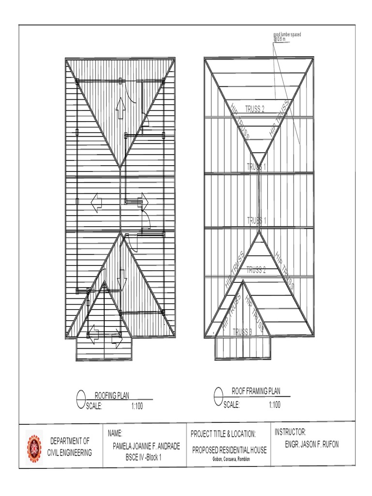 Roof Framing Plan | PDF | Structural Engineering | Building