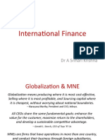International Finance: DR A Srihari Krishna