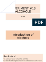 Experiment #13 Alcohols: Dr. Mina