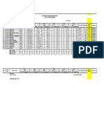 Daftar nilai matematika kelas VIII/1