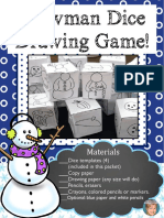 How To Draw A Snowman Dice Game