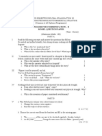 English For Communication - Ii Model Question Paper