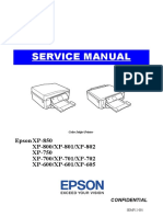 Service Manual: Epson XP-850 XP-800/XP-801/XP-802 XP-750 XP-700/XP-701/XP-702 XP-600/XP-601/XP-605