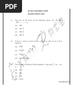 2007 BITSAT Solved Paper PDF