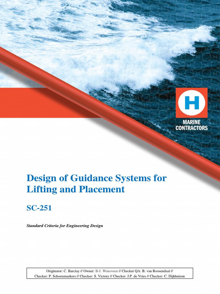 Standard Criteria 251 - Design of Guidance Systems For Lifting and