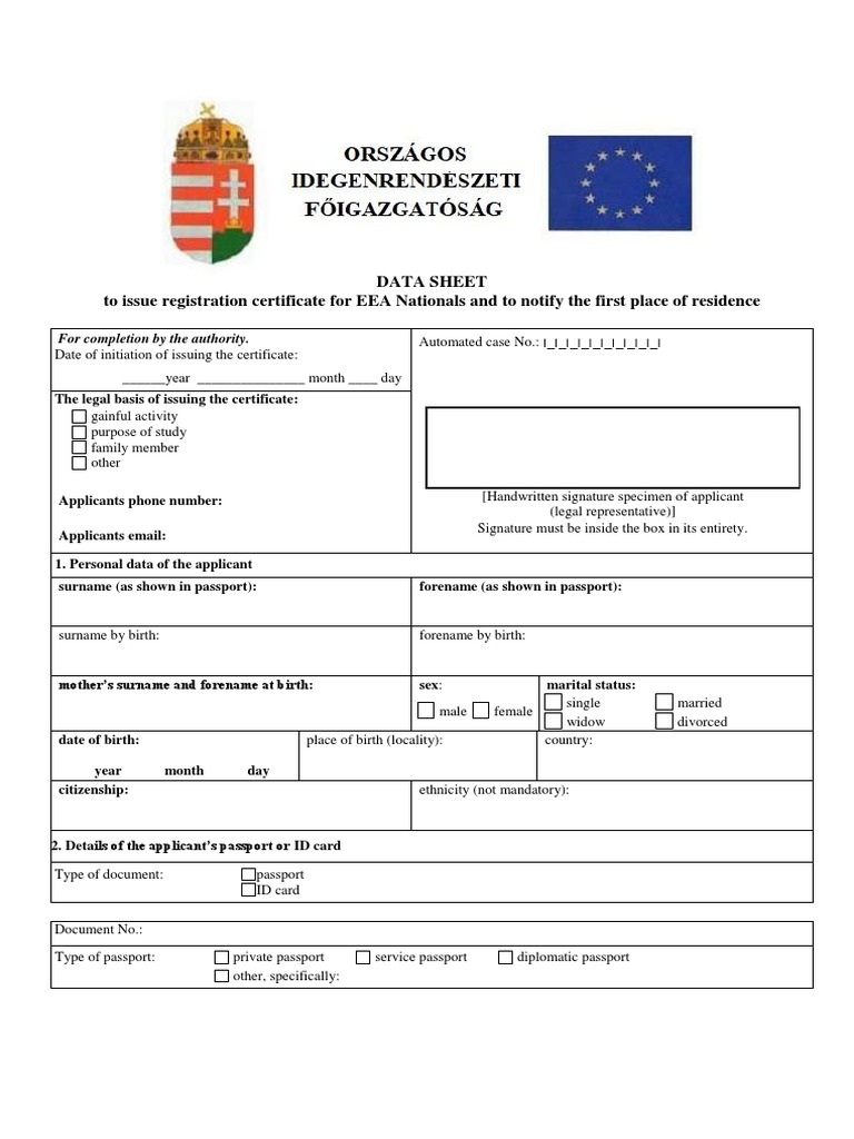 Registration Certificate For EEA Nationals | PDF | Identity Document ...