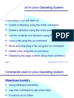 Commands Used in Linux Operating System: Objectives