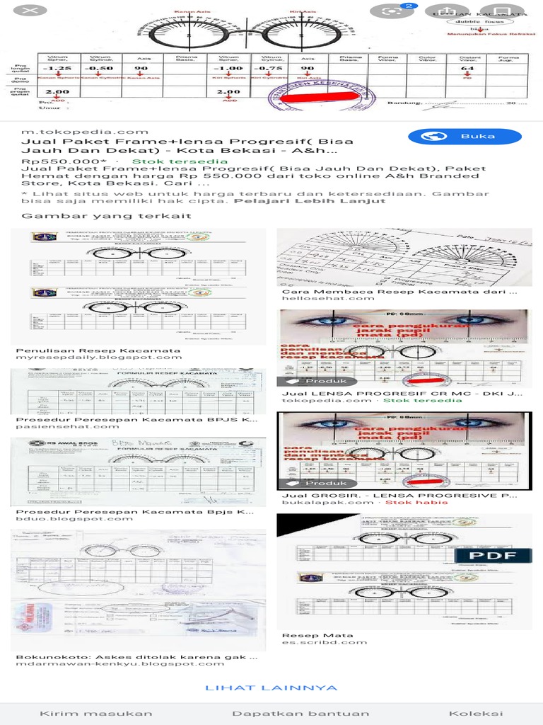 Contoh Resep Kacamata Hipermetropi Presbiopi Google Penelusuran
