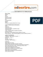 Descriptionpersonnage PDF