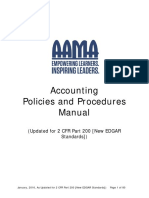 Accounting Policies and Procedures Manual: (Updated For 2 CFR Part 200 (New EDGAR Standards) )