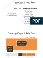 Creating Page & Ads Post: Generic Page Niche Specific Page
