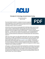Aclu White Paper - Contact Tracing Principles