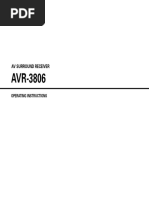 Av Surround Receiver: Operating Instructions