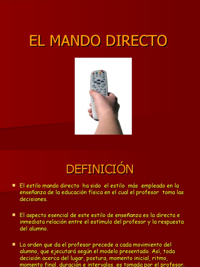 Mando Directo en Educación Física | PDF | Toma de decisiones | Ritmo