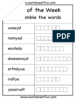 Daysoftheweekunscramblethewords2 PDF