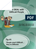 How To DEAL With Difficult People: Vikas Bagdi PRN 08020741008 Rohit Rukari PRN 08020741082