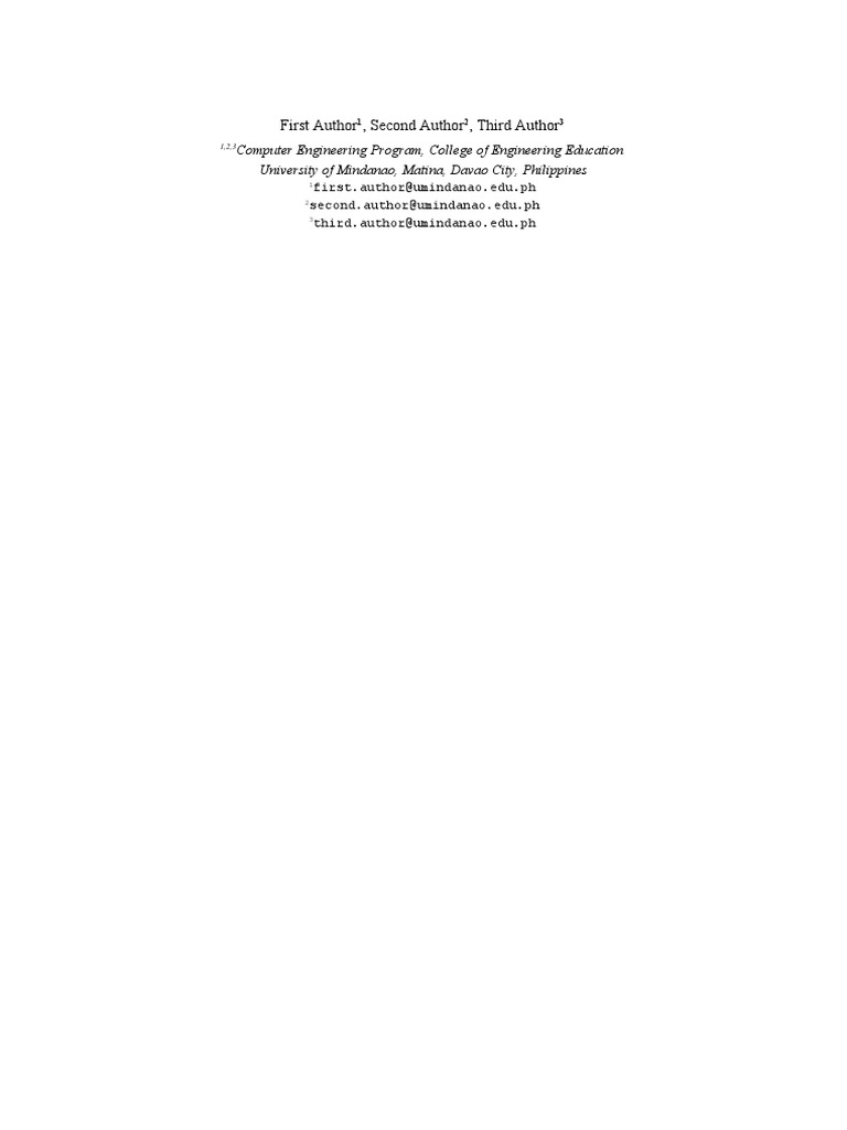 First Author, Second Author, Third Author | PDF