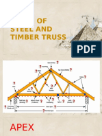 Parts of Steel and Timber Truss