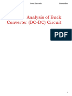 Analysis of Buck Converter (DC-DC) Circuit: DR - Arkan A.Hussein Power Electronics Fourth Class