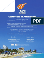 Certificate of Attendance: This Is To Certify That