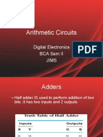 Arithmetic Circuits: Digital Electronics Bca Sem Ii Jims