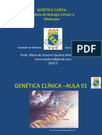AULA 01 - GENÉTICA CLÍNICA - 2019-2