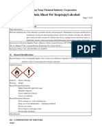 Alcohol MSDS