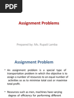 Chapter - Assignment Problems