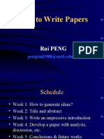 How To Write Papers: Rui Peng