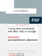 ACHIEVEMENTS