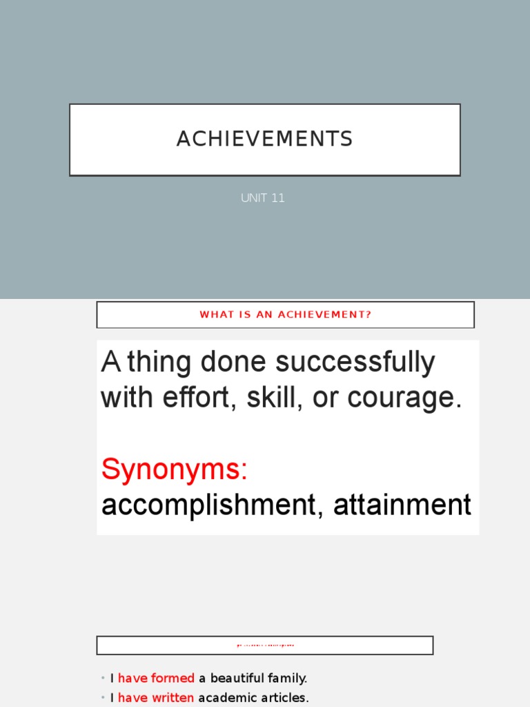 Personal Achievements and Successes | PDF | Self-Improvement