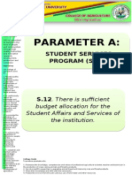 Parameter A:: Student Services Program (SSP)