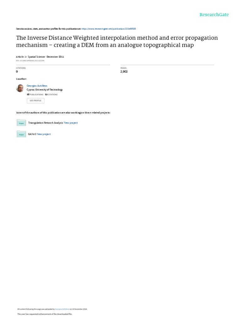 SPATIALSCIENCE Inverse Distance 14498596.2011 PDF | PDF | Interpolation ...