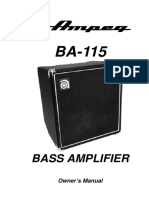Bass Amplifier: Owner's Manual